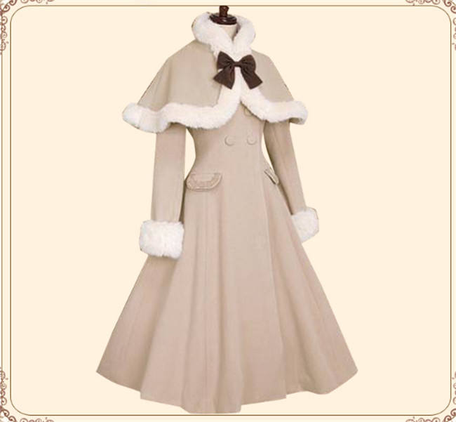 Lolita Princess Winter Double-breasted Coat&Cape