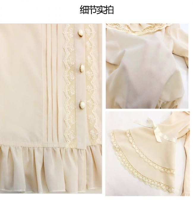 Sweet Chiffon Flare Sleeves Lolita Blouse