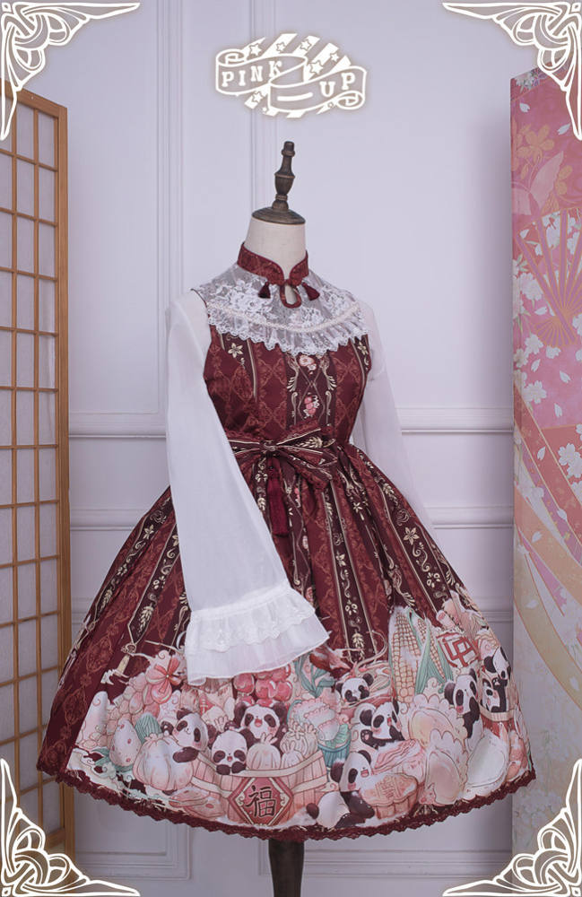 Panda ~Classic Qi Lolita JSK Dress Version I -Ready Made
