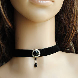 Classic Black Velvet Handmade Lolita Necklace -OUT