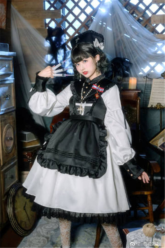Luna Planetarium ~Lighting Angel~ Long Sleeves Lolita OP -Ready Made