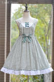 The Picnic Girl~ Sweet Gingham Pure Cotton Lolita Jumper -out