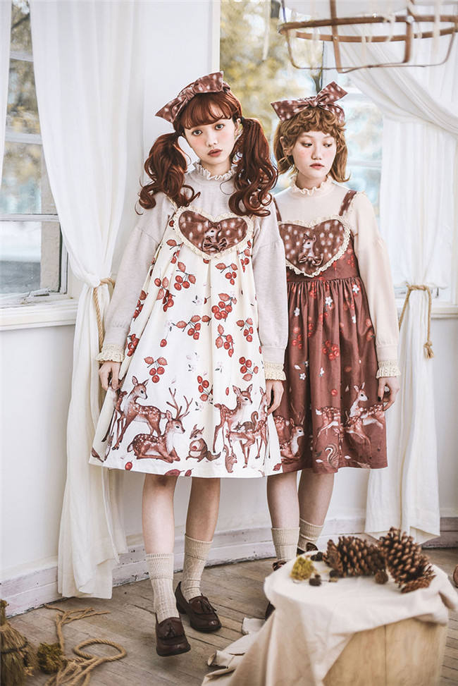 Berries Deer~ Sweet Lolita OP/JSK -Pre-order Closed