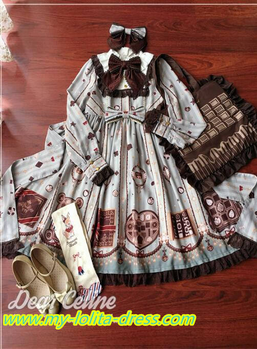 Valentine's Chocolate~ Sweet Lolita OP/JSK -Ready Made