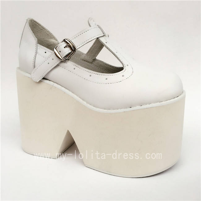 Lady's Gothic Matte Black Lolita Heels High Platform