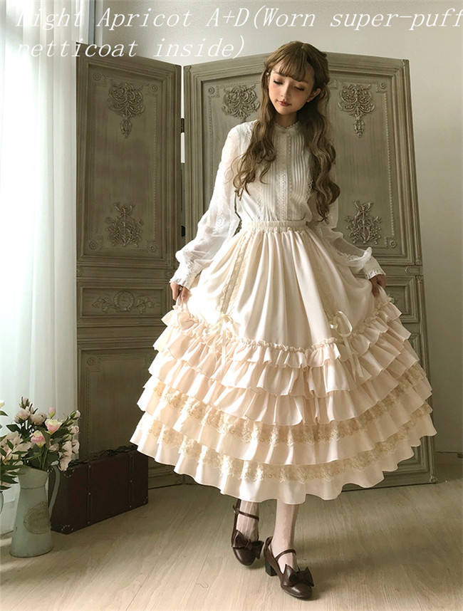 Little Dipper Camellia~ Sweet Lolita Underskirt Petticoat -Flexible Length -Ready Made