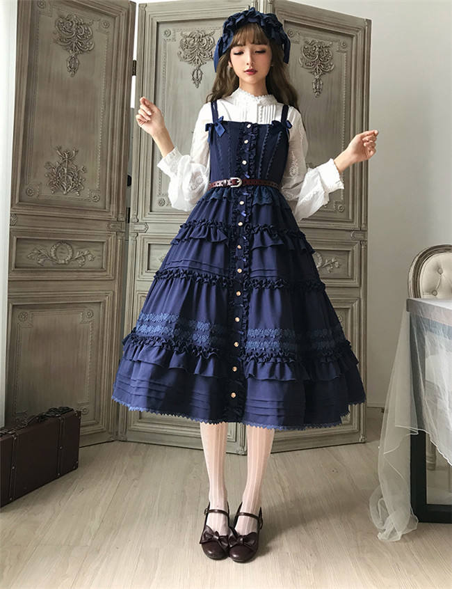 Little Dipper Mary~ Classic Front Open Design Lolita JSK Ready made-In Stock