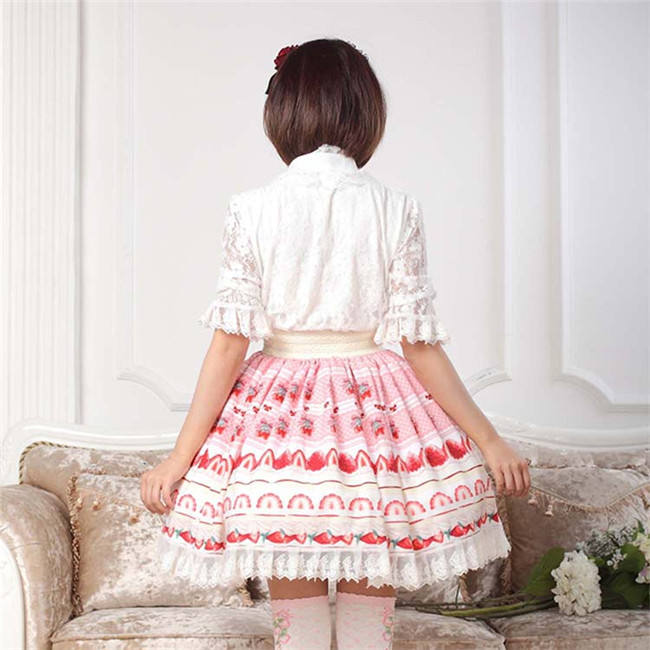 Strawberry Cake Lady Lolita Skirt