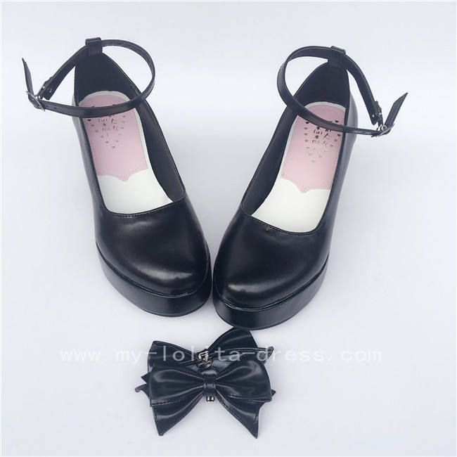 Matte Blue High Platform Lolita Heels Shoes