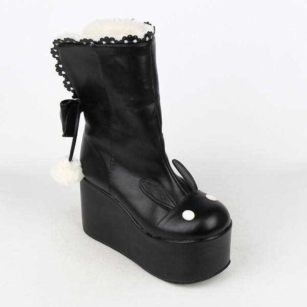 Angelic Imprint- Gothic Winter Velvet Lolita Short Boots - 2 Ways