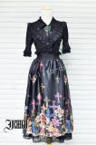 Gothic Black Lolita Blouse Middle Sleeves