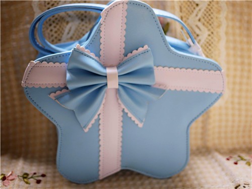 Lolita Star Shape Itbag Transparent Bag Cute JK w/ Bow Tote Girl