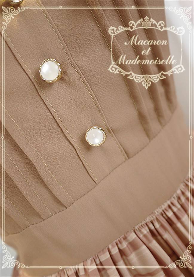 Chess Story -Macaron et Mademoiselle-Lolita Long Sleeves OP Dress