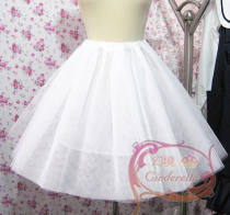 White Cotton/Hard Tulle Lolita Dress Petticoat