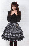 Crown Lady Series Black Lolita JSK/Skirt off