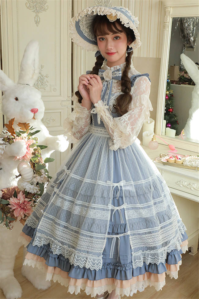 Alice Girl ~When Camellia Blossoms Lolita JSK + Overskirt -Pre-order