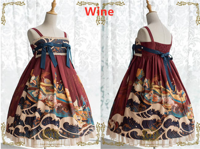 CEL Lolita ~Kaiseki Island Lolita JSK Super High Waist -Ready Made