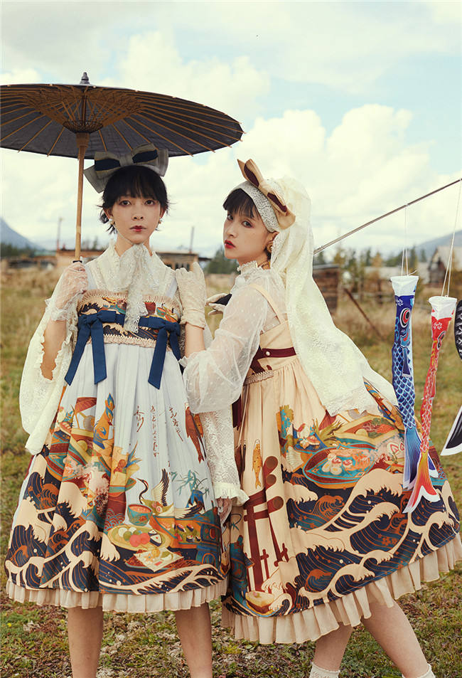 CEL Lolita ~Kaiseki Island Lolita JSK Super High Waist -Ready Made