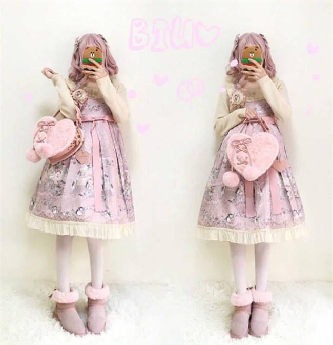 Repair of Love/Star~ Sweet Lolita Fur Hand Bag/Cross-body Bag