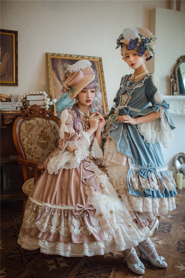 Miss Point ~ Elizabeth ~ Elegant Lolita OP Tea Party Version -Custom Tailor Available