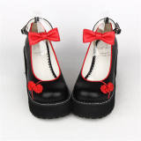 Angelic Imprint- Beautiful Bow Embroidery Qi Lolita High Platform Shoes
