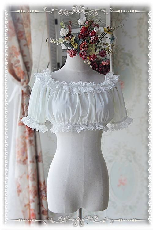 Infanta Detachable Set-in Hime Sleeves Chiffon Lolita Blouse