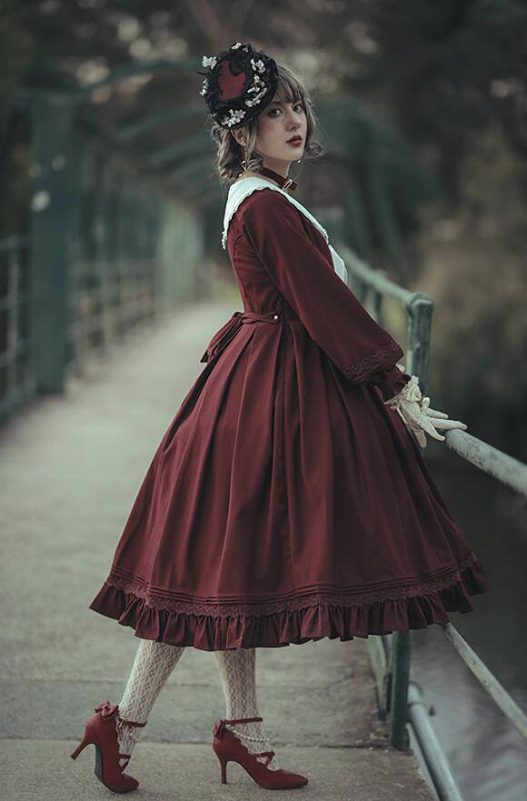Austin's Notebook~ Vintage Long Sleeves Lolita OP -The 3th Round Pre-order Closed