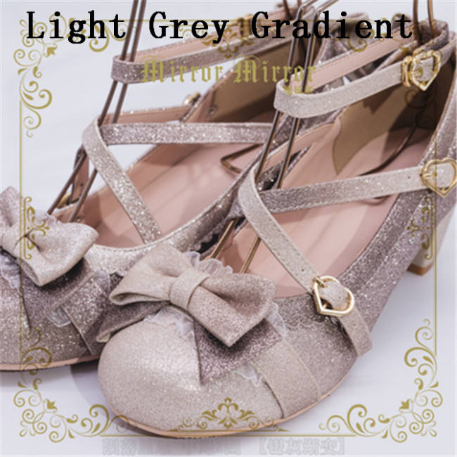 Falling Stars~ Sweet Bows Lolita 2.5cm Heels Shoes -Ready Made
