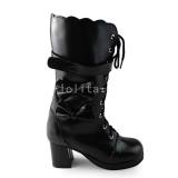 Black Sweet Bows Lolita Boots