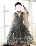 Doris Night ~College Style Lolita Vest JSK / Cape - Ready made