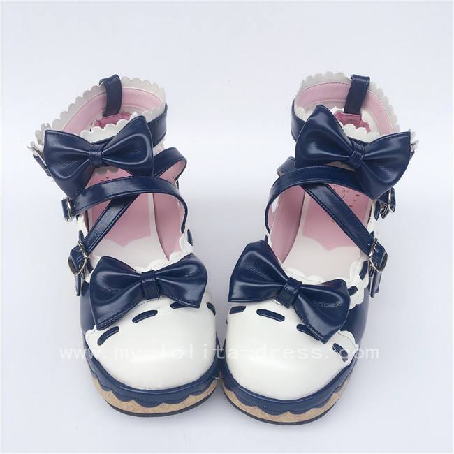 Shiny Purple Bows Lolita Shoes