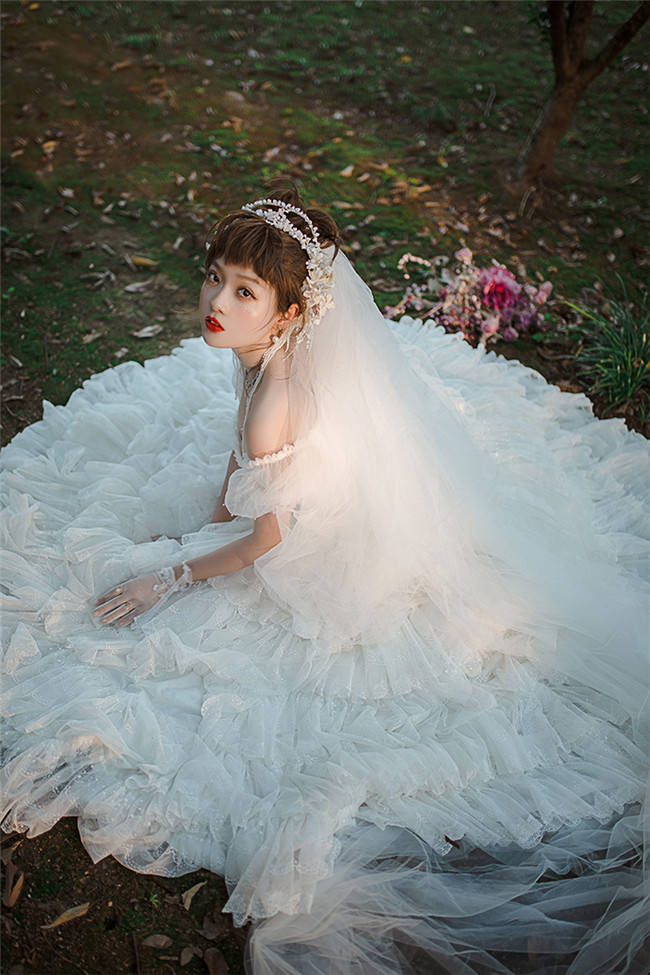 Moon Lover ~ Elegant Lolita OP Bridal Design -Pre-order