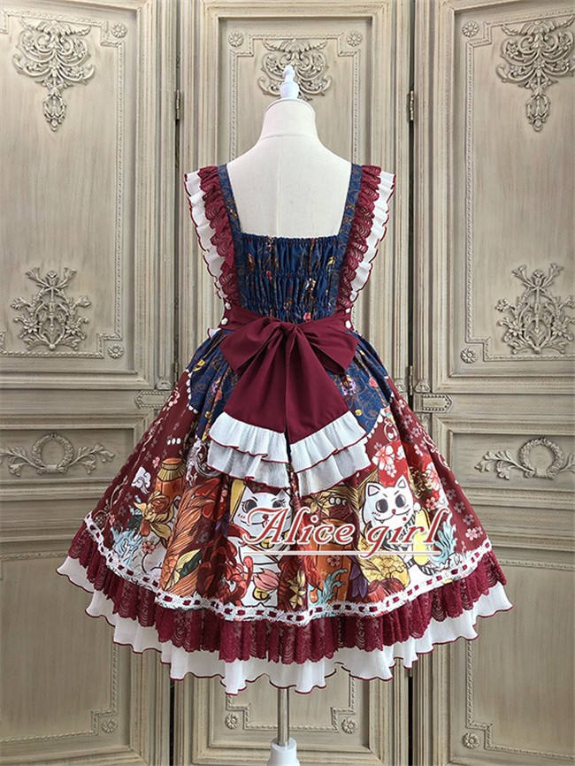 Alice Girl ~Lucky Cat~ Kimono Style Lolita JSK