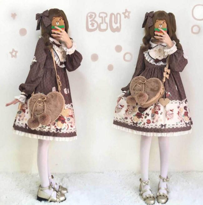 Repair of Love/Star~ Sweet Lolita Fur Hand Bag/Cross-body Bag