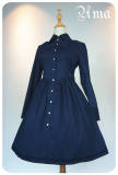 Time ~The Military Uniform Wind Lolita Long Sleeves OP Dress -OUT
