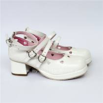 Sweet White Matte Lolita Heels Shoes
