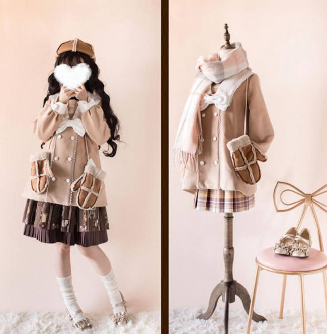 Penny House White Bear Lolita Coat -Ready Made