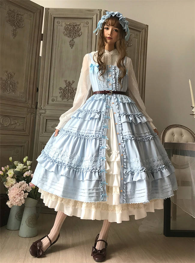 Little Dipper Mary~ Classic Front Open Design Lolita JSK Ready made-In Stock