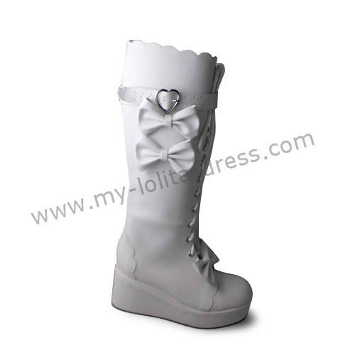 Antaina Double Side Bow Straps Lolita Boots