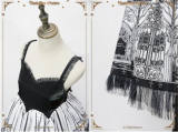 Fantasy Land~ Gothic Lolita High Waist JSK Dress With Detachable Bat Collar- Pre-order  Closed