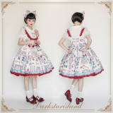 Antique Tea Party ~Sweet Printed Lolita High Waist JSK -Pre-order