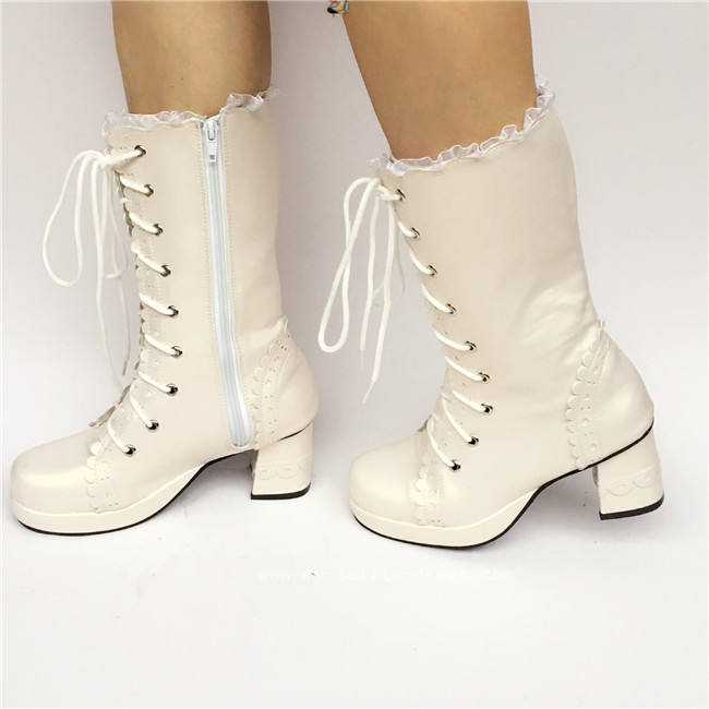Sweet Coffee Lolita Mid-calf Boots