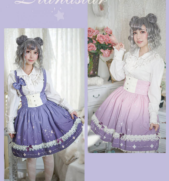 DianaStar Gradient Babydoll Lolita Dress Red OP 83CM In Stock-out