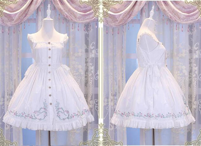 Rose Garden~ Vintage Embrodery Surface Layer Dress Both-sides Wear Ways