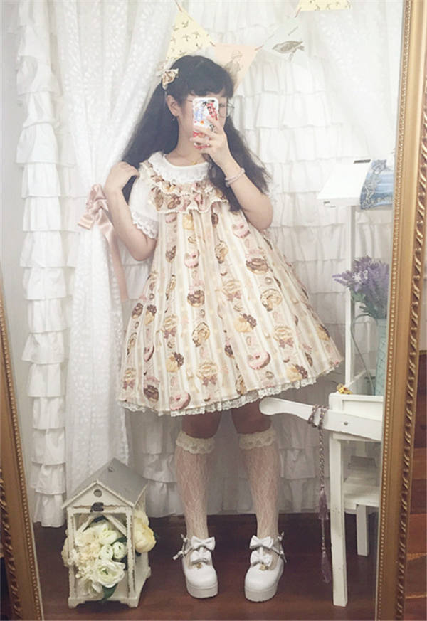Sweet Baby Doll Style Lolita Jumper Dress - out
