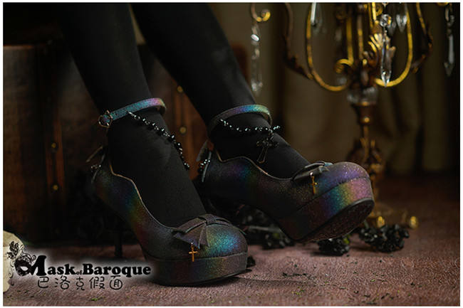 Mask of Baroque ~ Cross Candlestick Lolita Heels Shoes -11 Colors Pre-order Closed