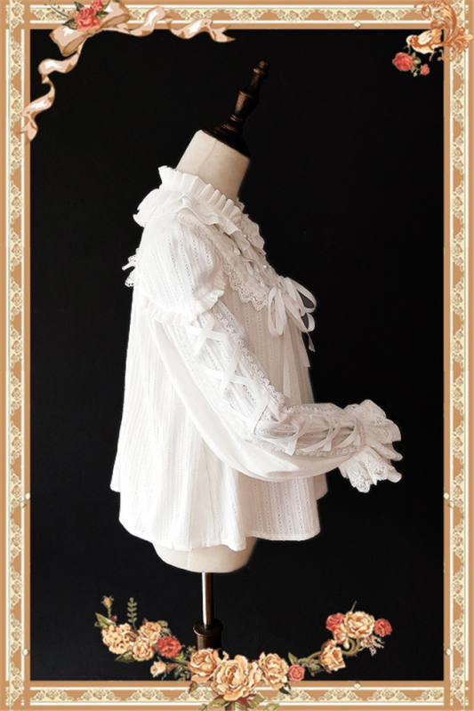 Warm Milk Tea~Lolita Long Sleeves Blouse-Special Price