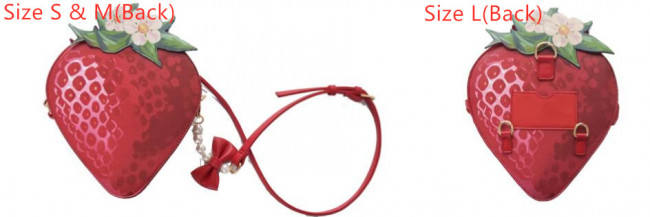 A Strawberry~Sweet Bows Lolita cross bag -Ready Made