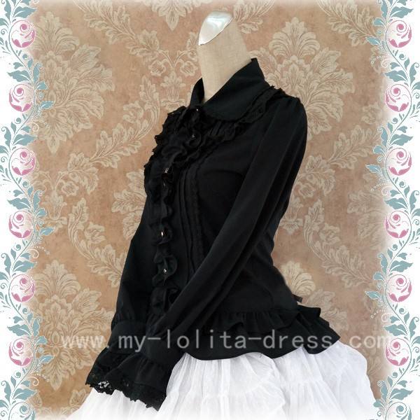 Rococo Style Lace Lolita Shirt Silk and Linen 5 Colors