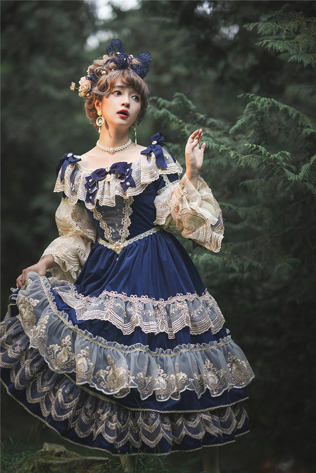 Miss Point ~Masked Ball Luxury Details Lolita OP Fullset